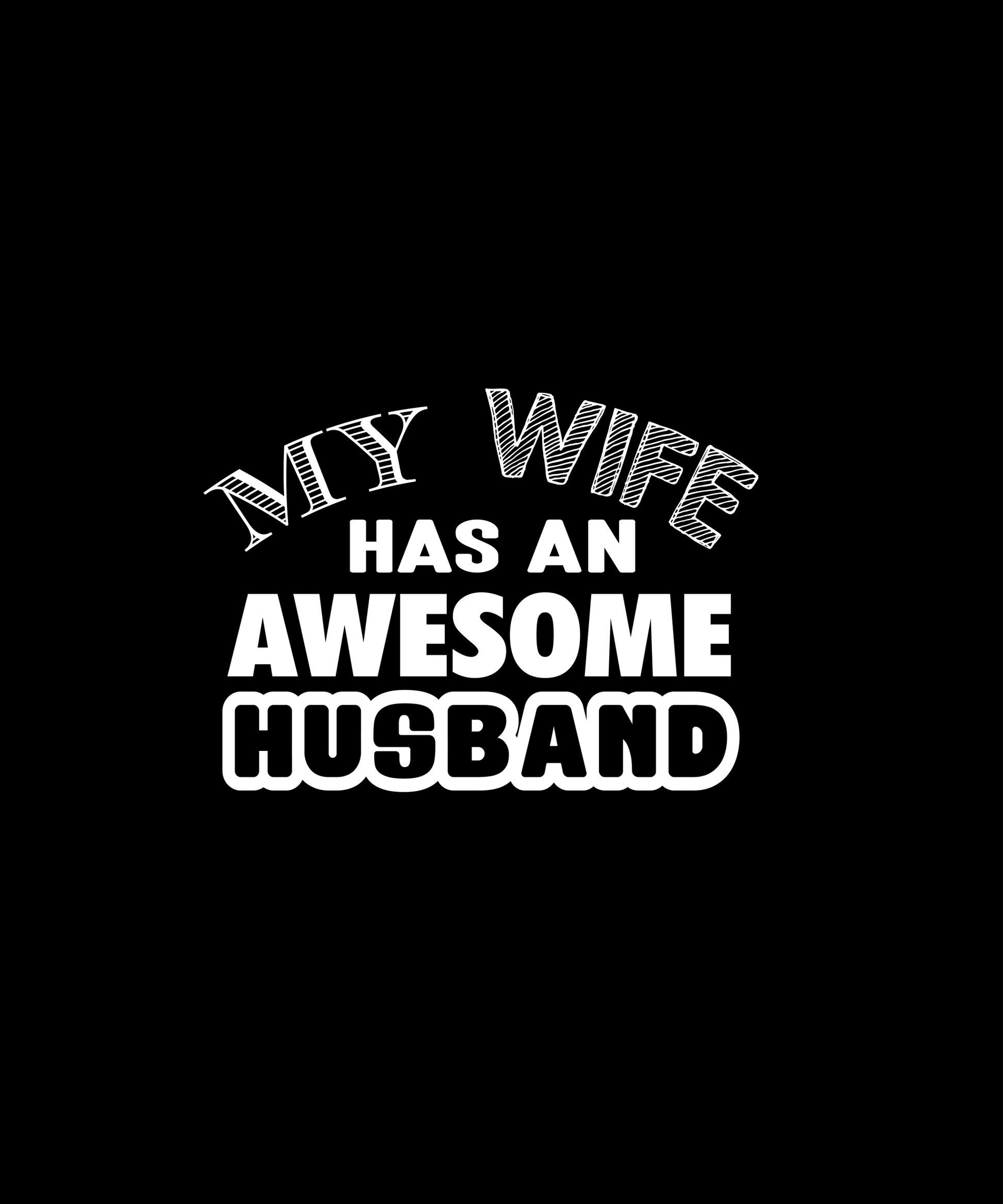 Awesome Husband T-shirt (Black)