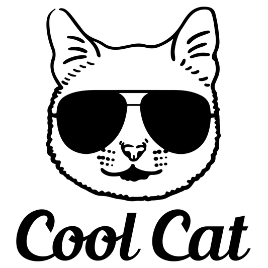 Cool Cat Graphic T-shirt (White)