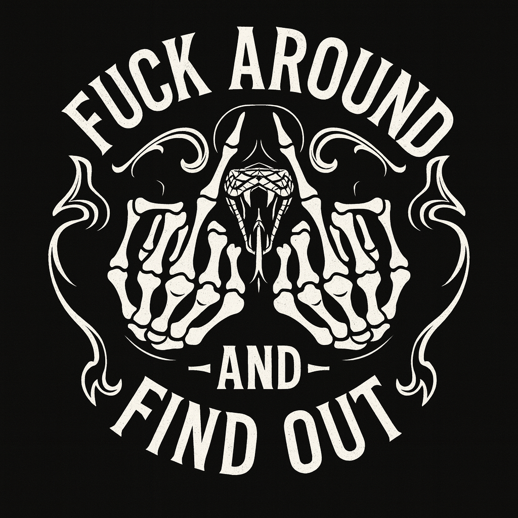 Fafo Snake Skeleton Emblem Tee (Black)