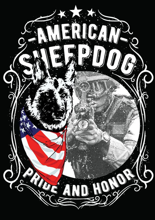 American Sheepdog Pride T-shirt (Black)