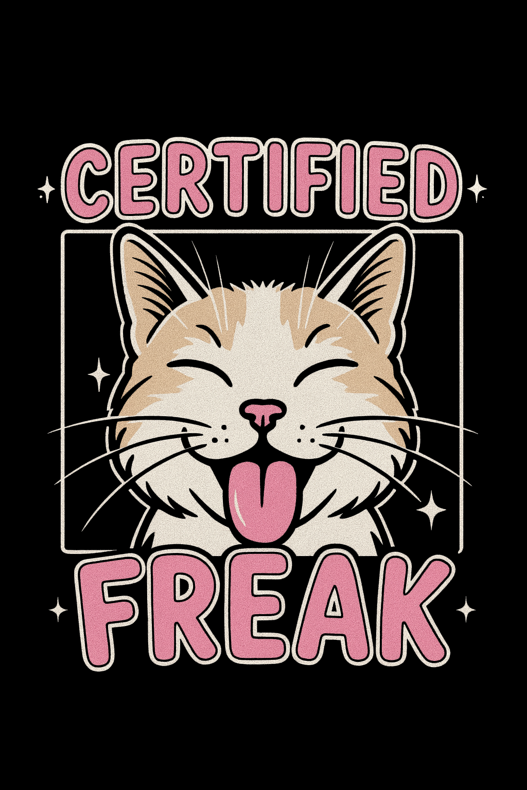 Certified Freak Cat Tee (Black)