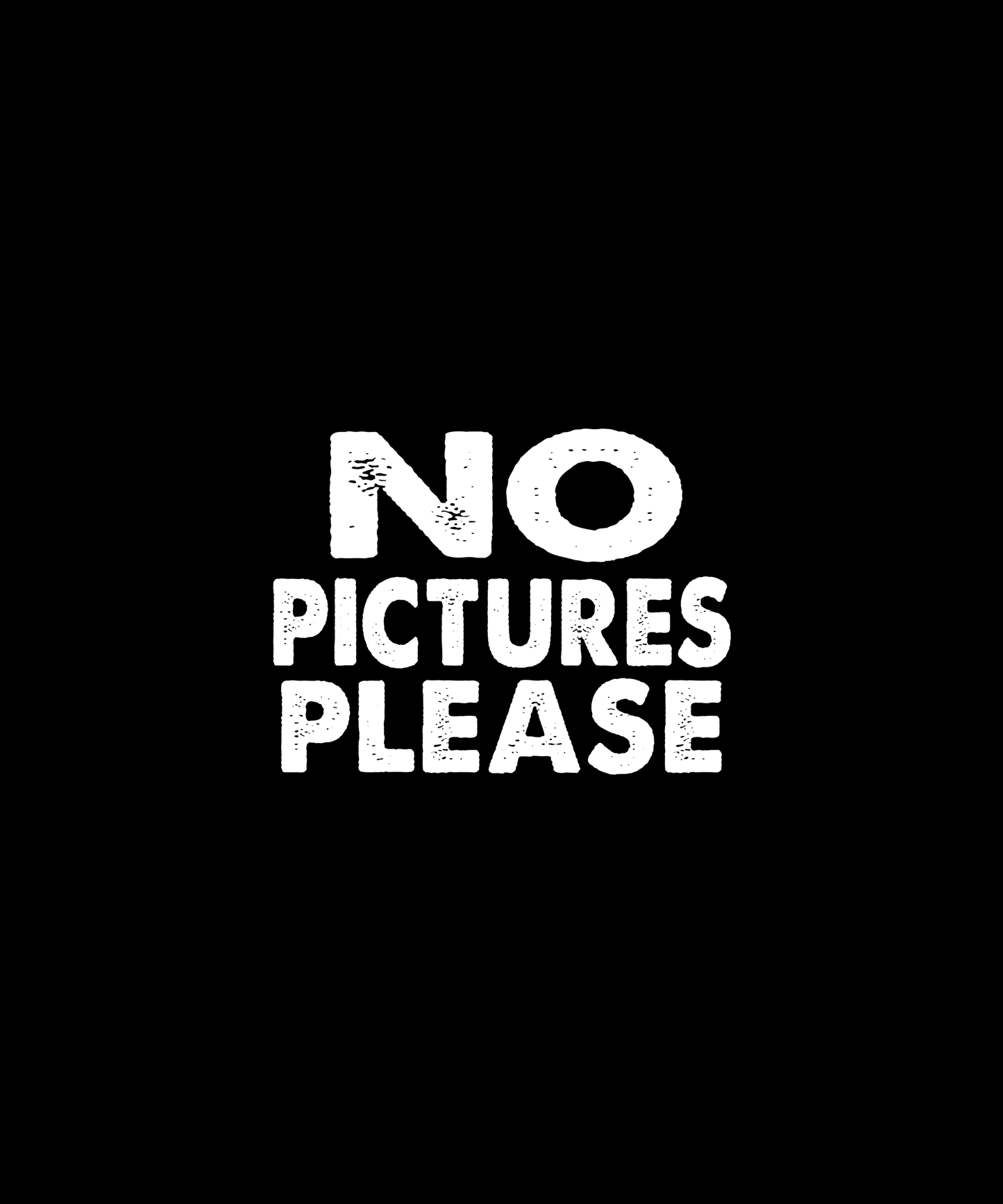 No Pictures Please T-shirt (Black)