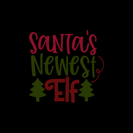 Santa's Newest Elf T-shirt (White)