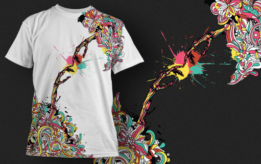 Artistic Graphic T-shirt Design (Black)