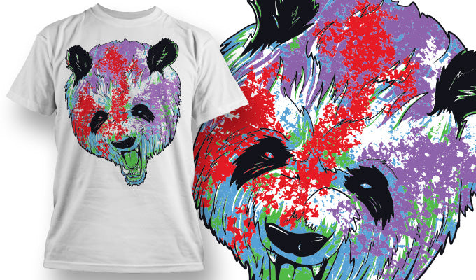 Colorful Panda Graphic Tee (White)