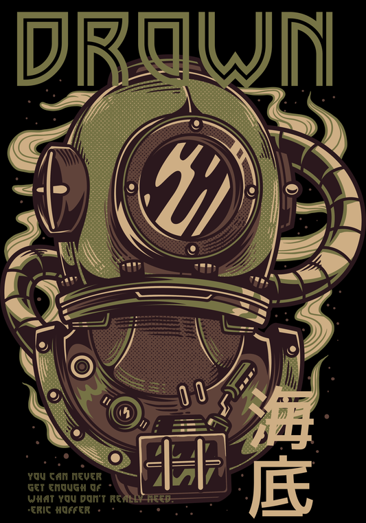 Drown Diver Graphic Tee (White)