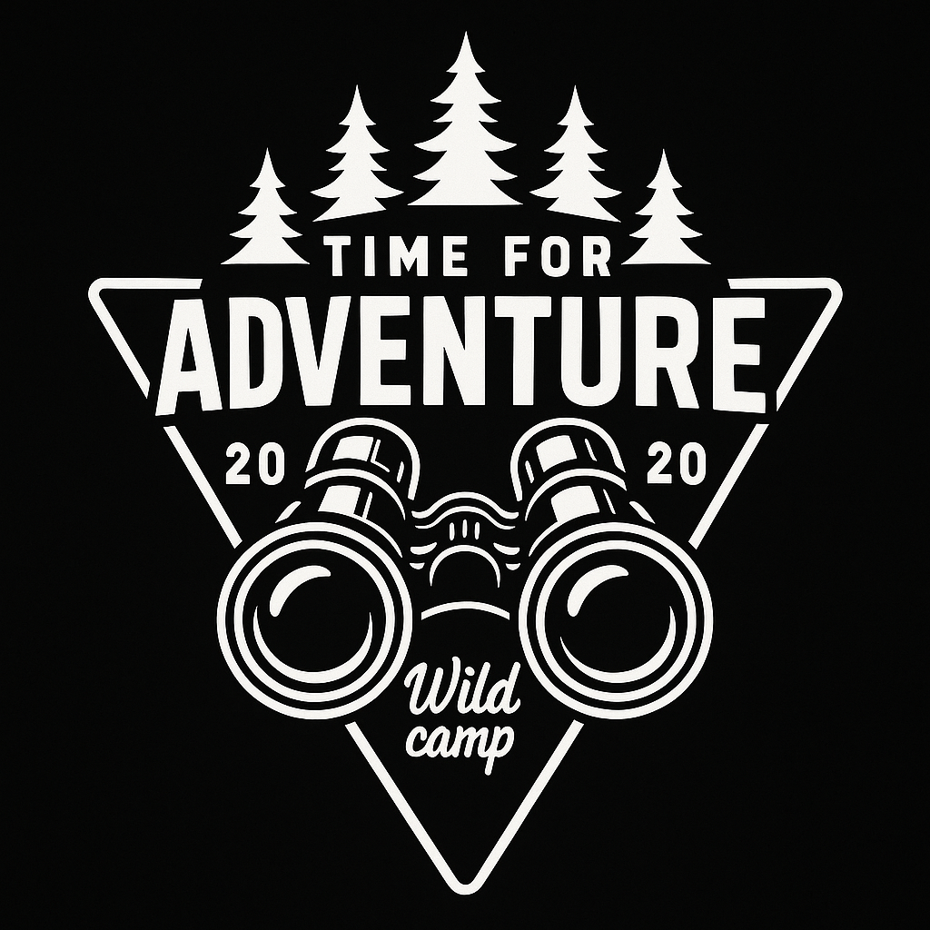 Time For Adventure Wild Camp Binoculars Tee (Black)
