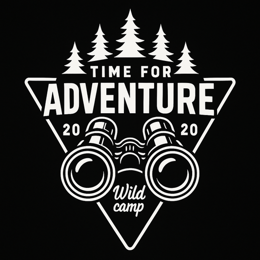Time For Adventure Wild Camp Binoculars Tee (Black)