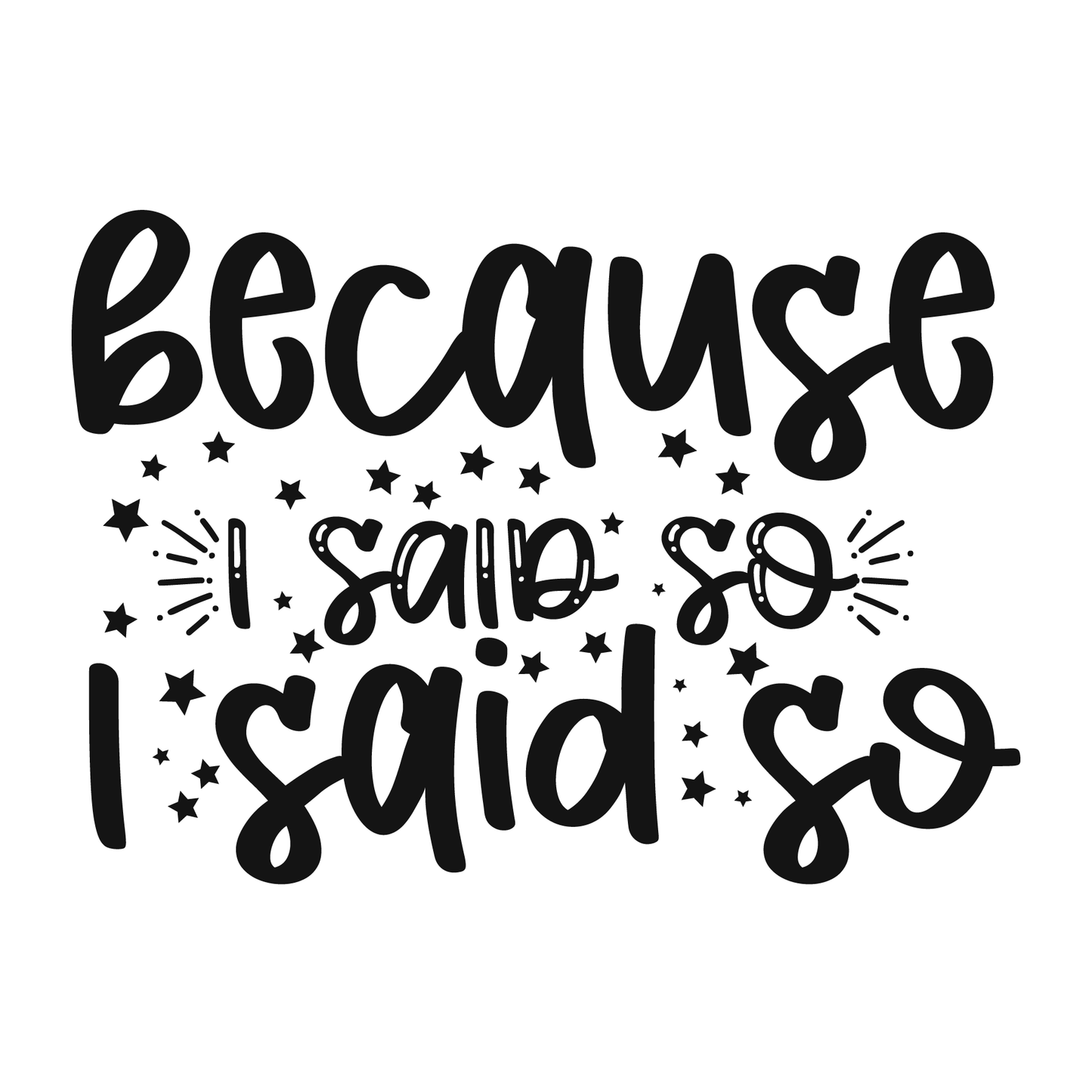 Because I Said So T-shirt (White)