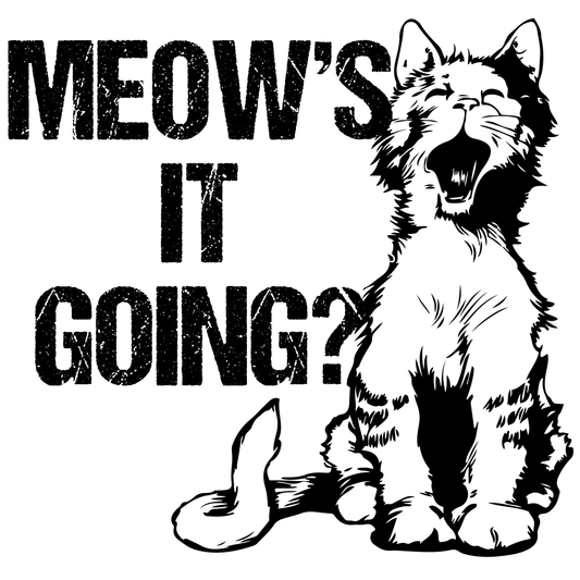 Funny Cat Graphic T-shirt (White)