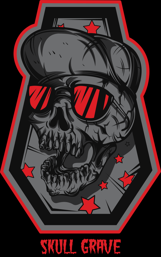 Skull Grave Graphic Tee (White)