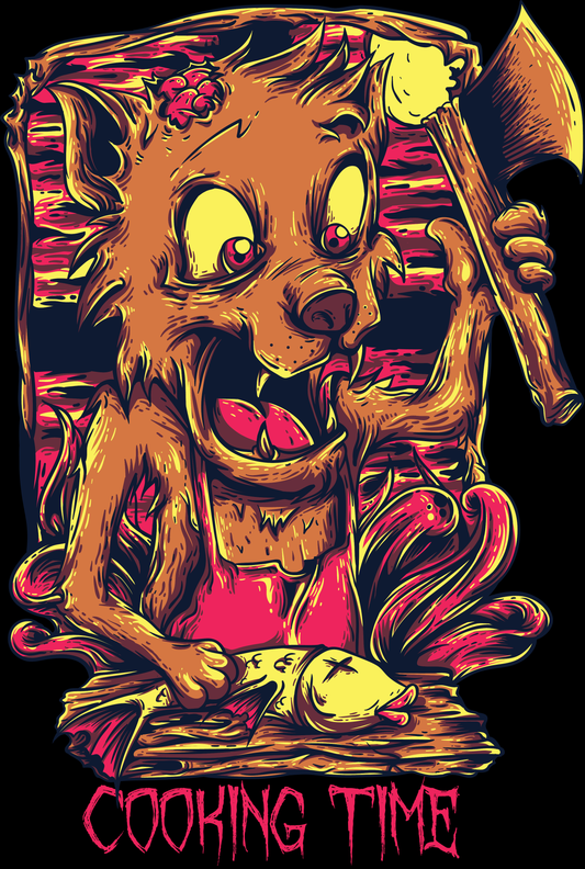 Whimsical Cooking Time T-shirt (White)