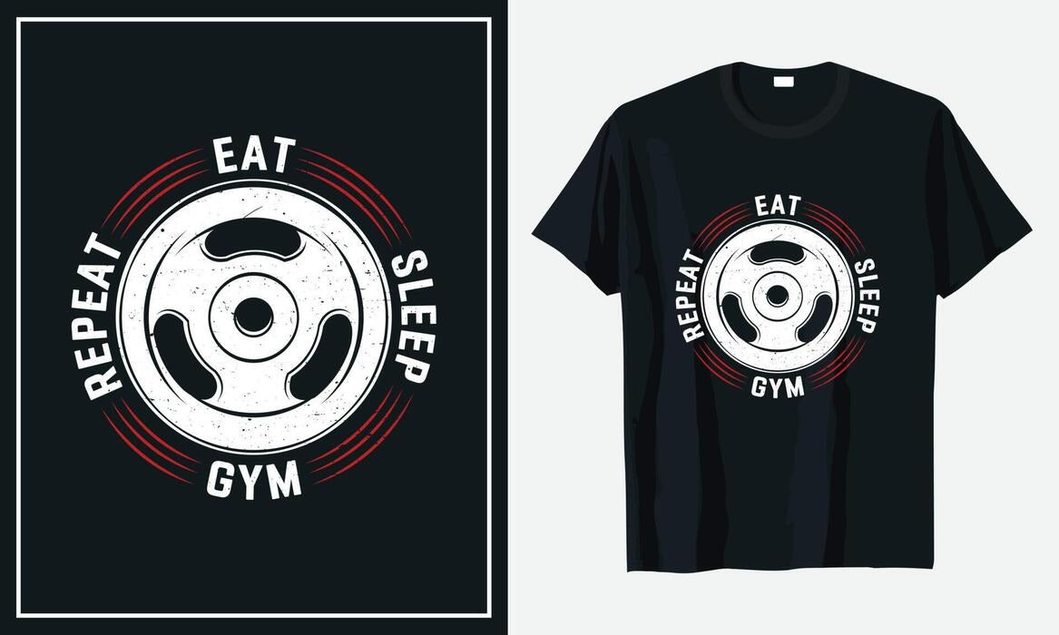 Gym Life Motivational T-shirt (Black)