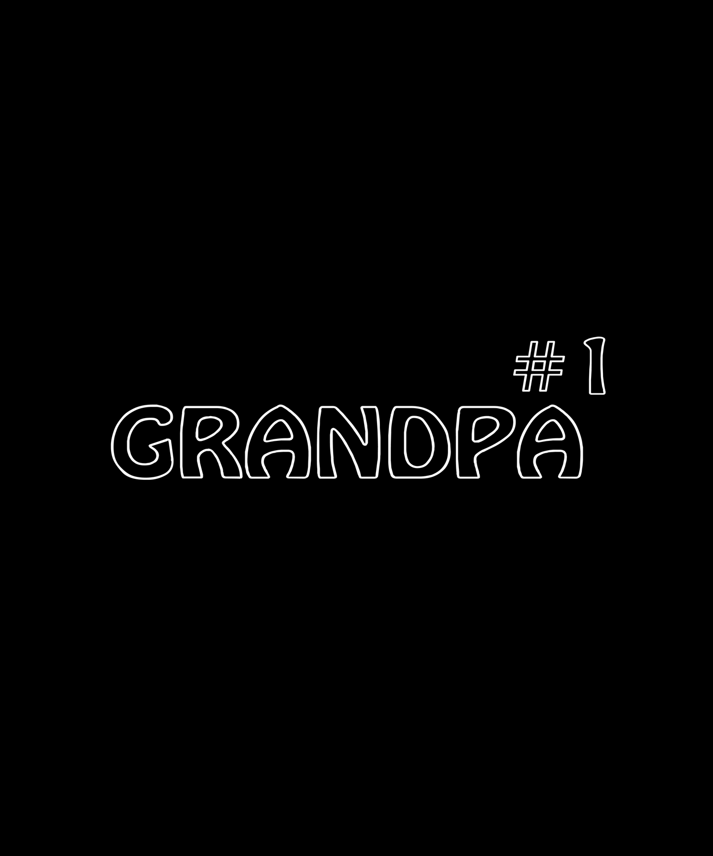 Number One Grandpa T-shirt (Black)