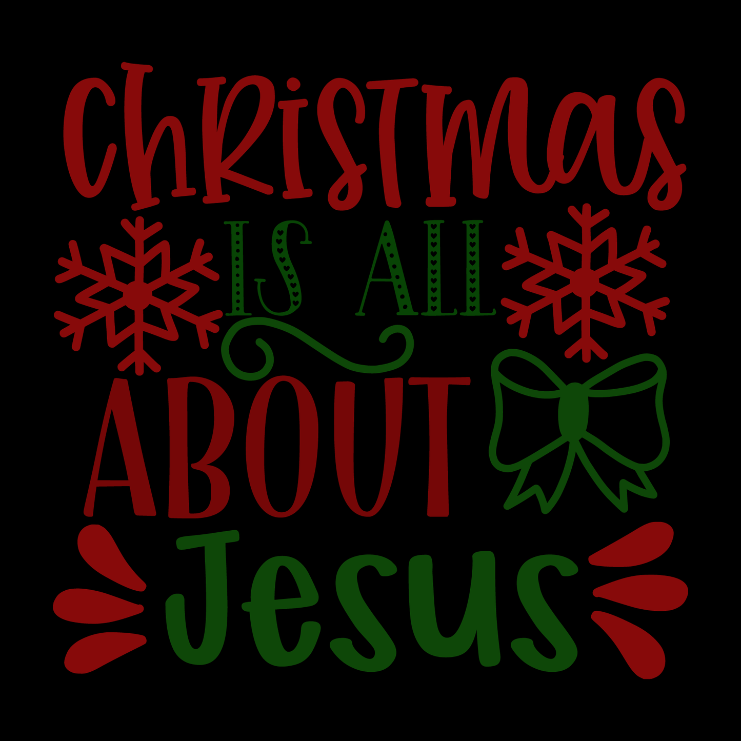 Christmas Is All About Jesus T-shirt (White)