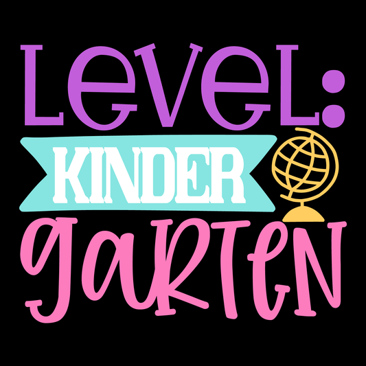 Level Kindergarten T-Shirt (Black version)