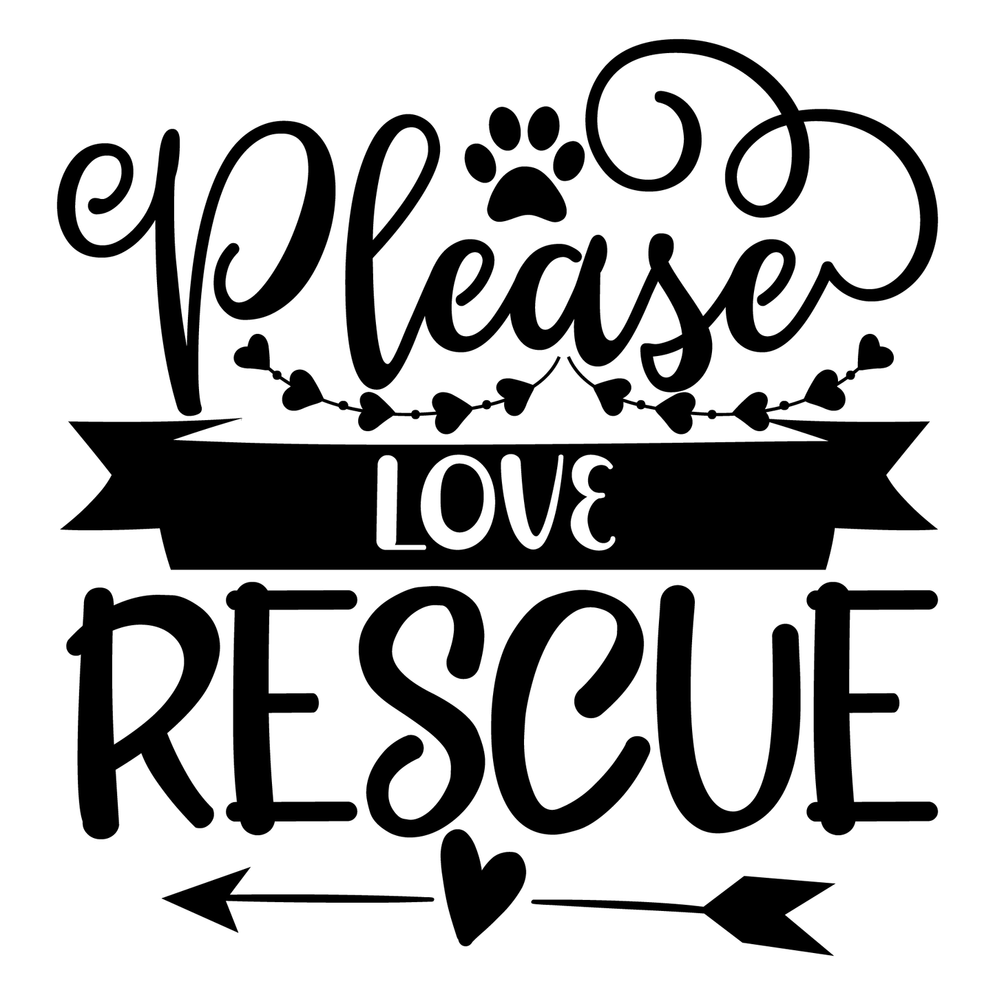 Please Love Rescue T-shirt (White)