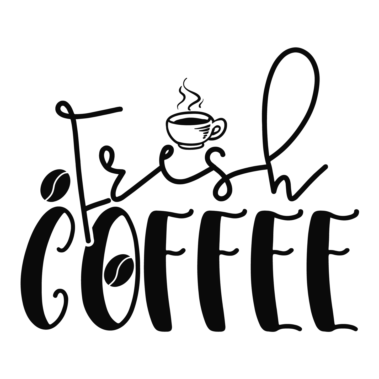 Fresh Coffee T-shirt Design (White)