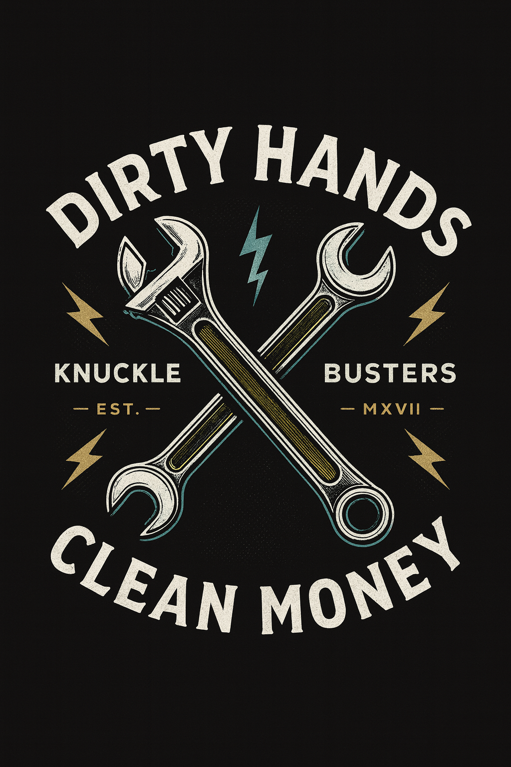 Dirty Hands Clean Money Wrench Tee (Black)