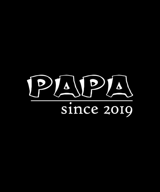 Papa Since 2019 T-shirt (Black)