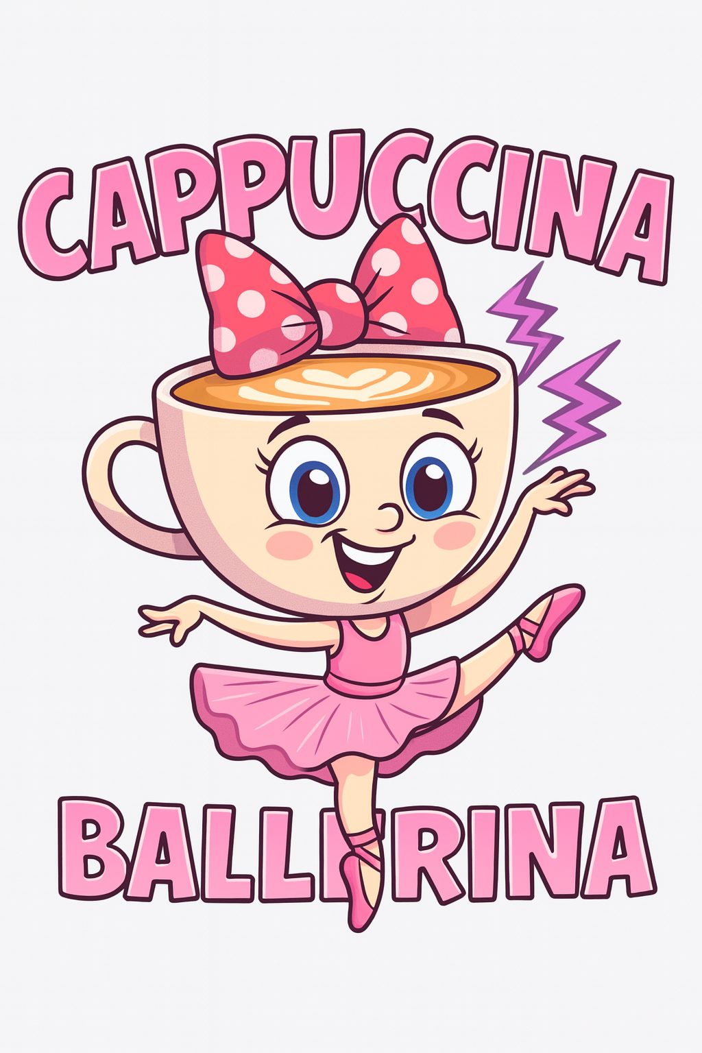 Italian Brainrot — Cappuccina Ballerina — Tee (White)
