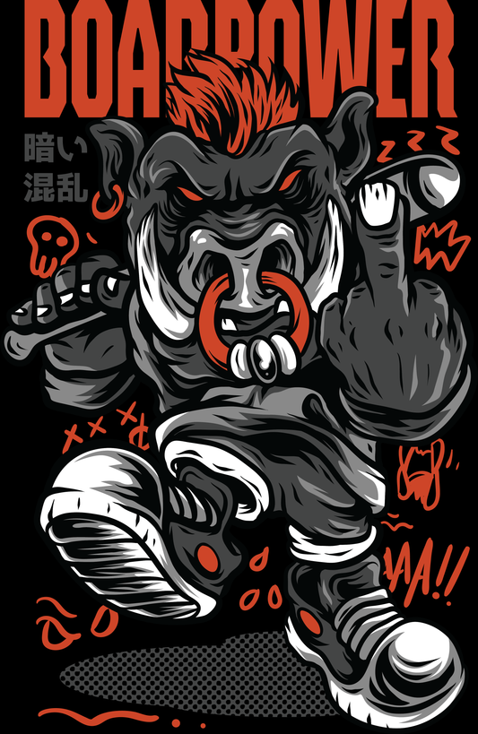 Bold Graphic T-shirt Design (White)