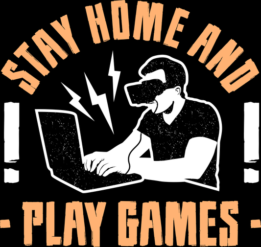 Stay Home And Play Game (White)