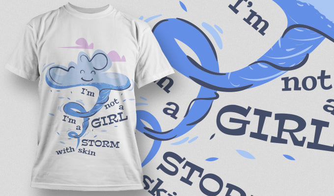 Cute Cloud Graphic T-shirt (Black)