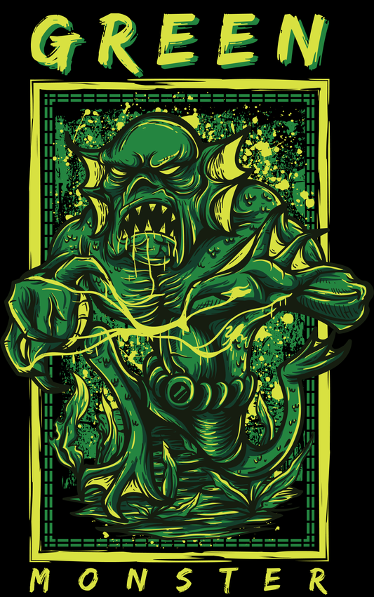 Green Monster Graphic Tee (White)