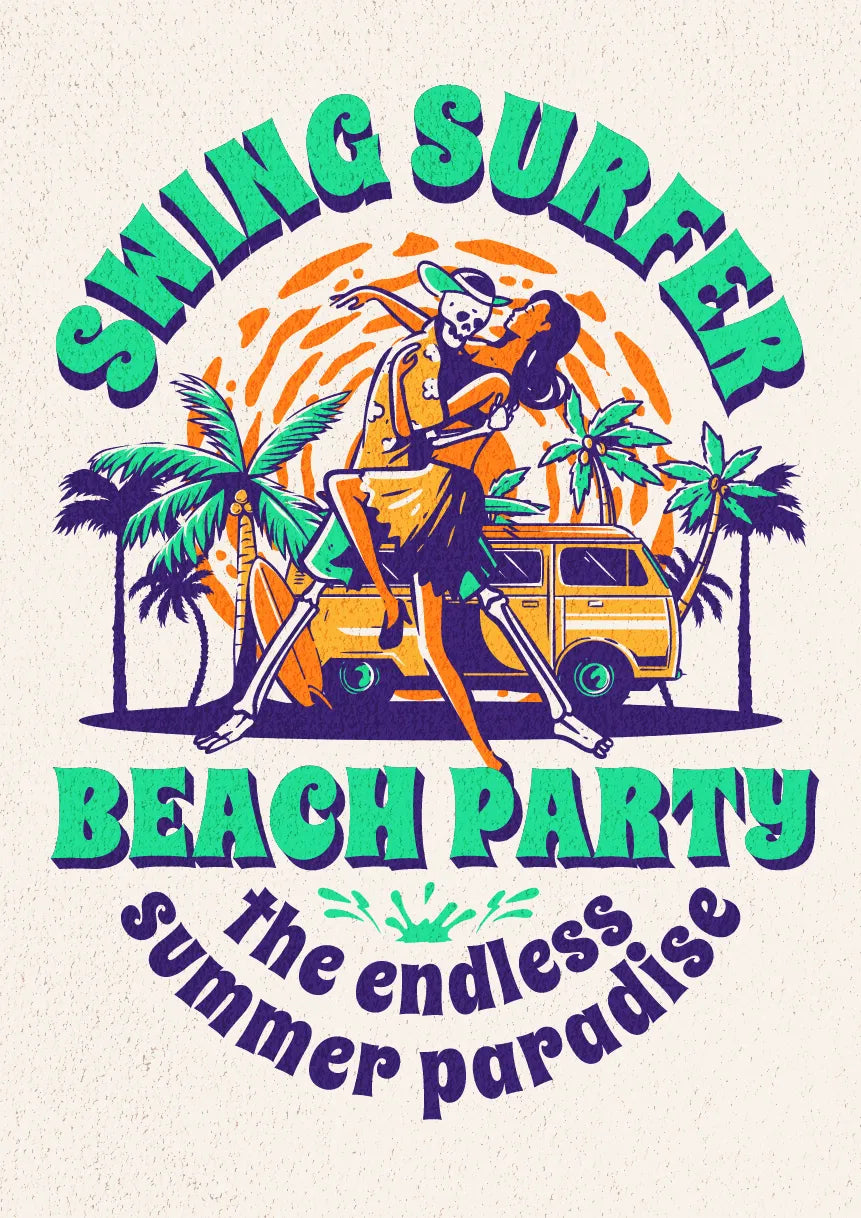Swing Surfer Beach Party Tee