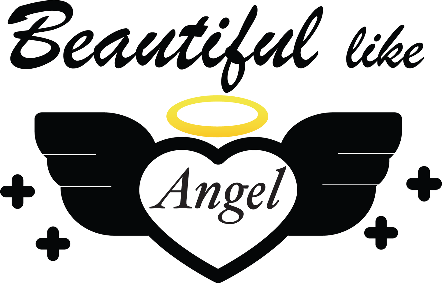 Beautiful Angel Graphic T-shirt (White)