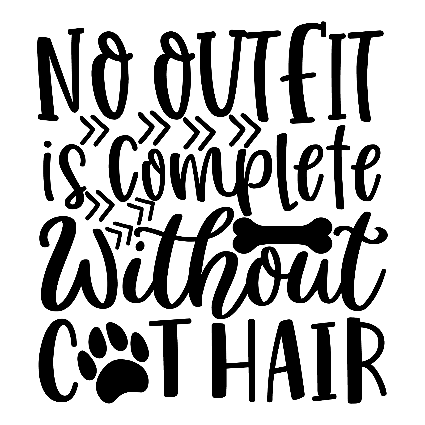 Complete Your Look With Cat Hair Tee (White)