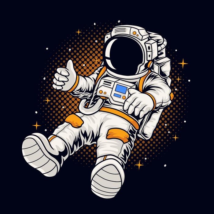 Astronaut Graphic T-shirt (White)