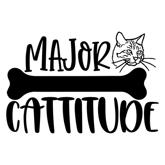 Major Cattitude T-shirt (White)