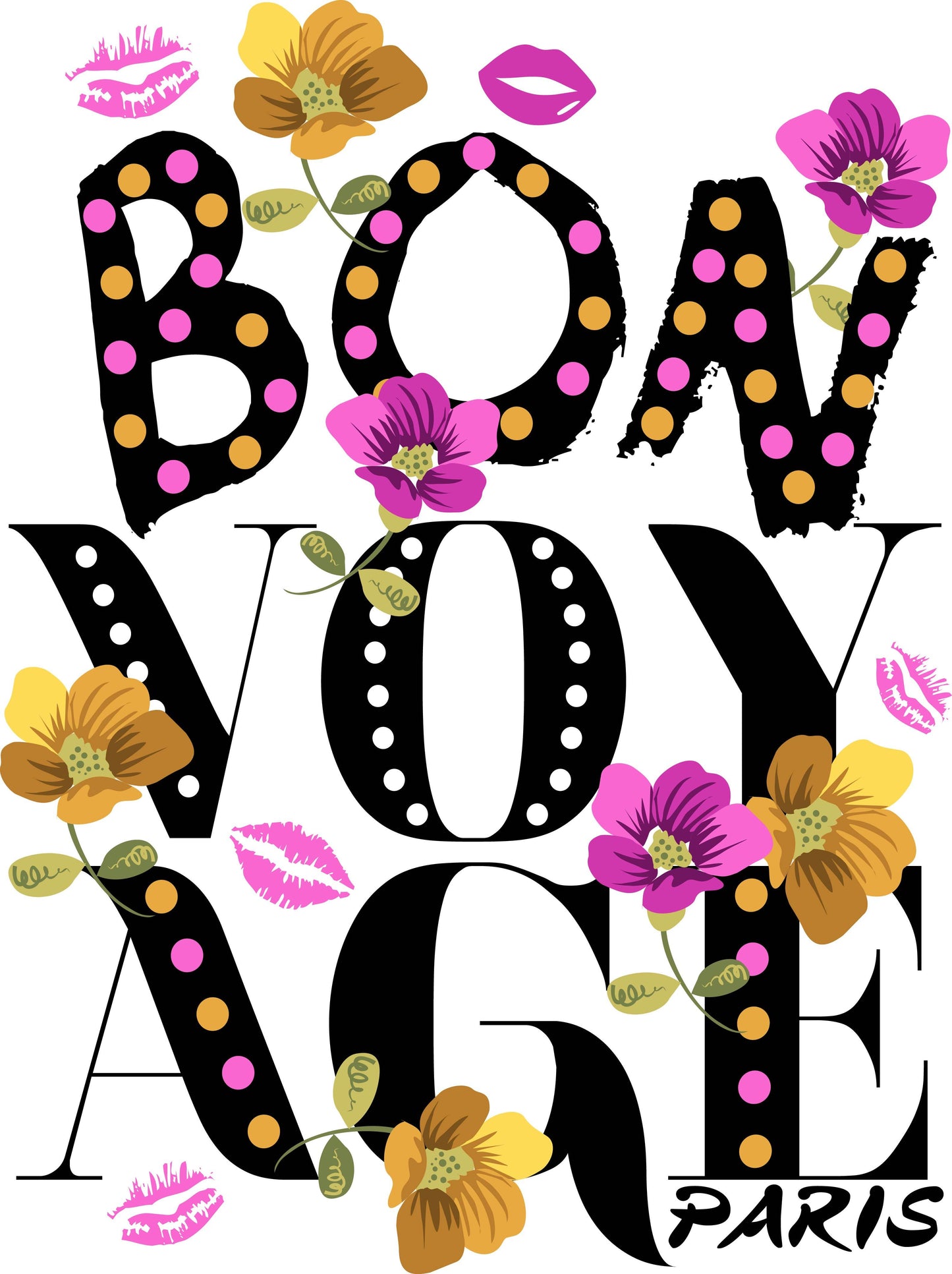 Bon Voyage Floral T-shirt (White)