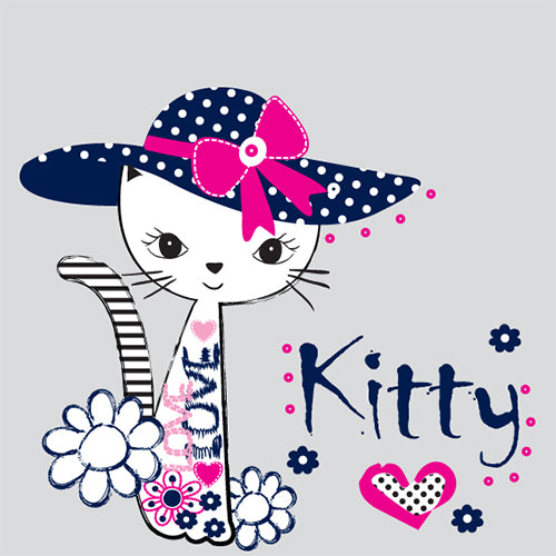 Cute Kitty Graphic Tee (Black)