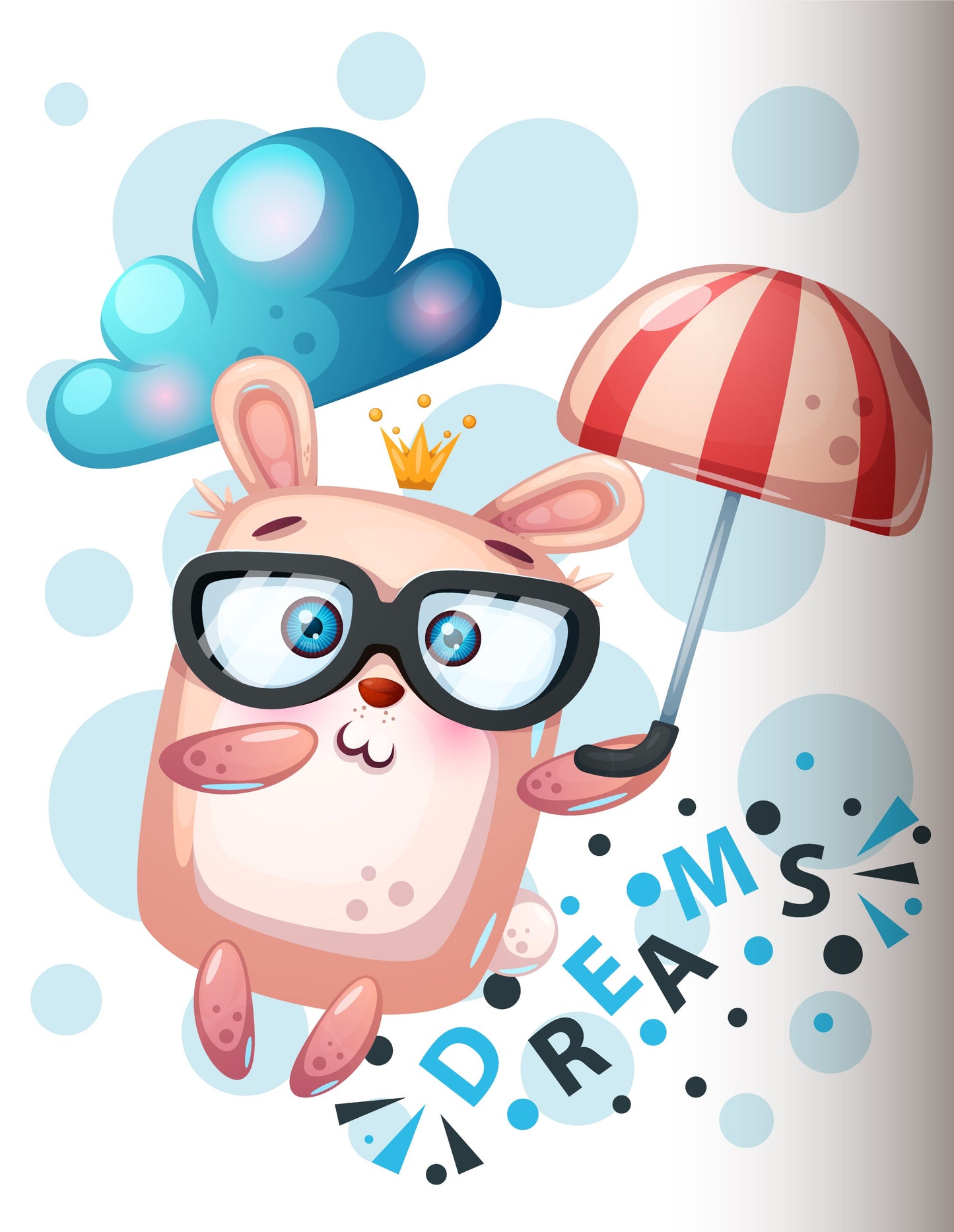 Cute Dreamy Animal Design (White)