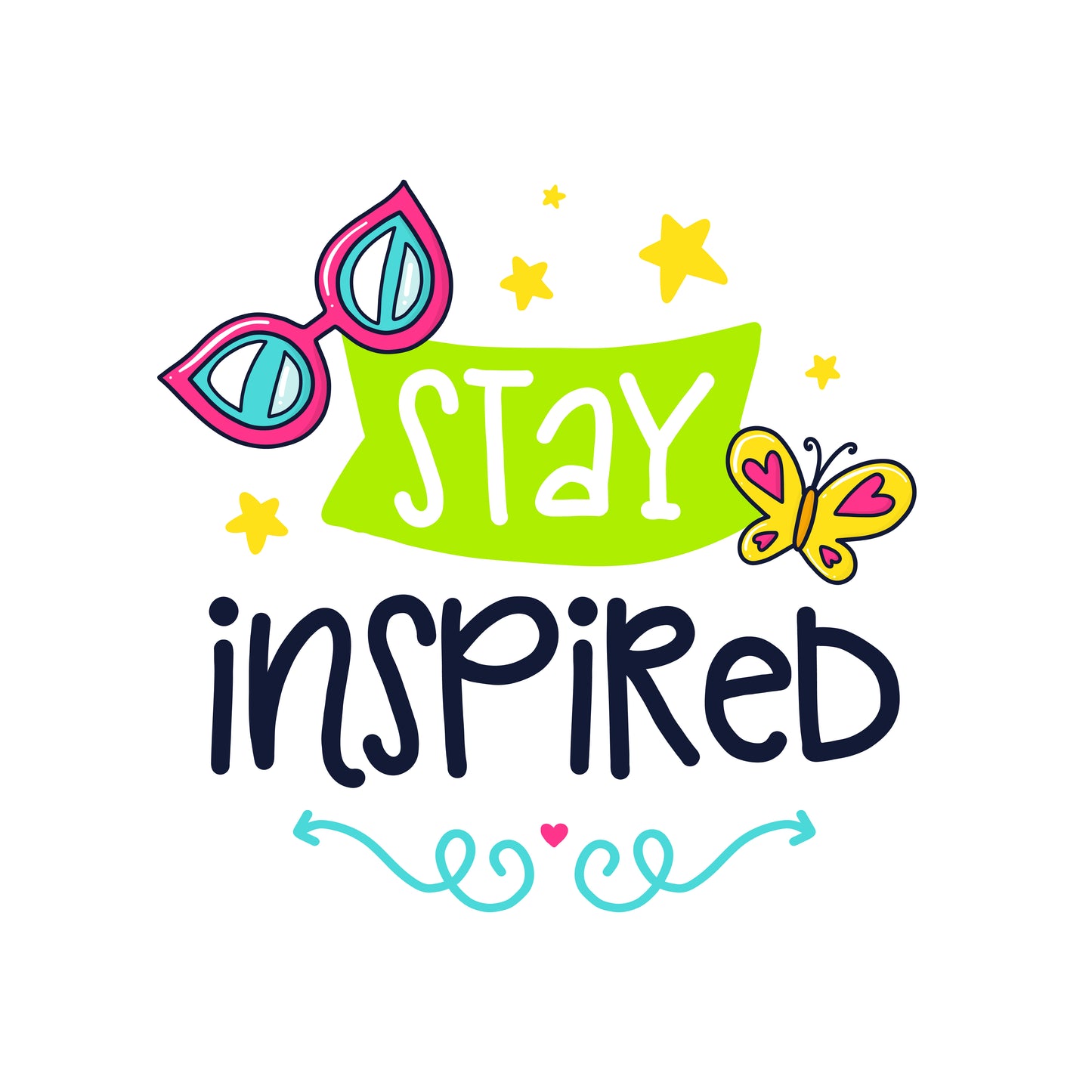Stay Inspired Graphic Tee (White)