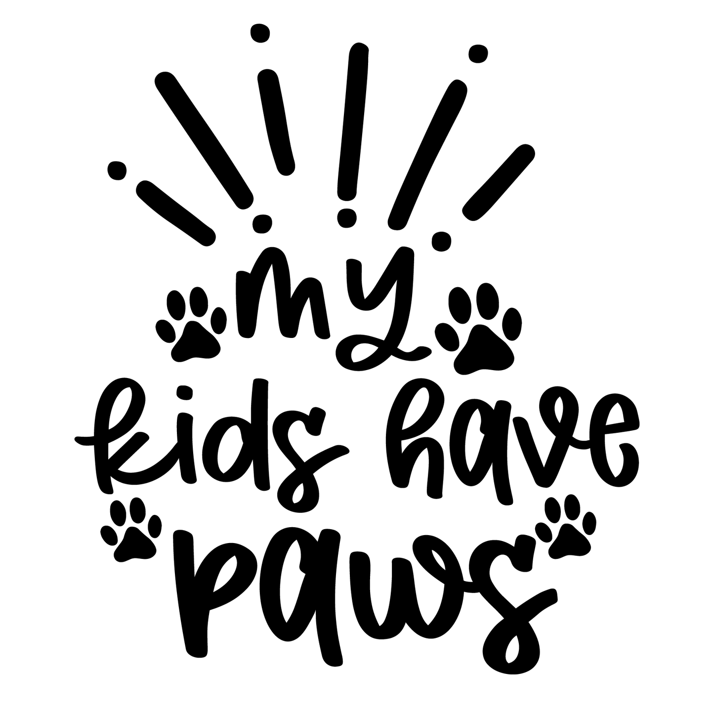 Kids Have Paws T-shirt (White)