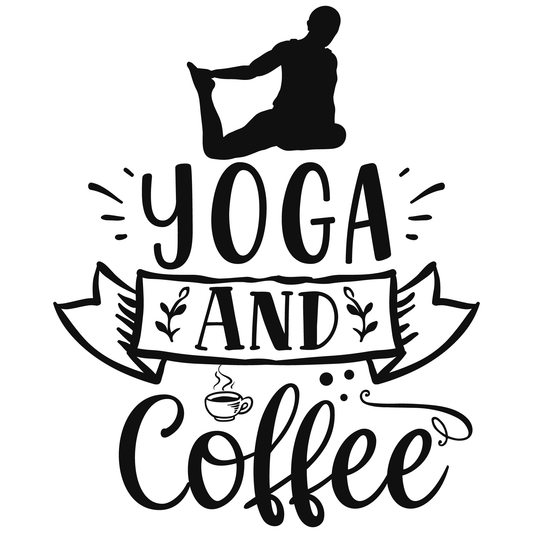 Yoga And Coffee Enthusiast Tee (White)