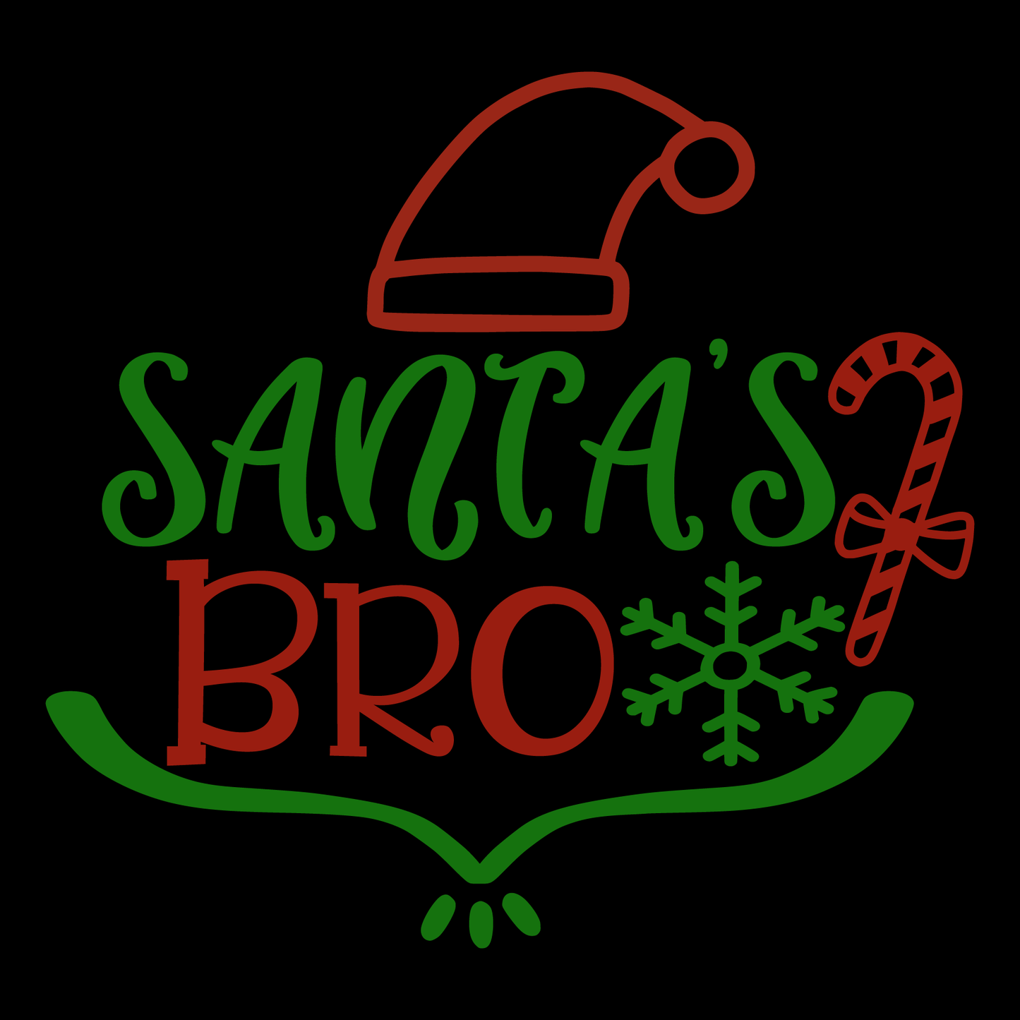 Santa's Bro Holiday T-shirt (White)