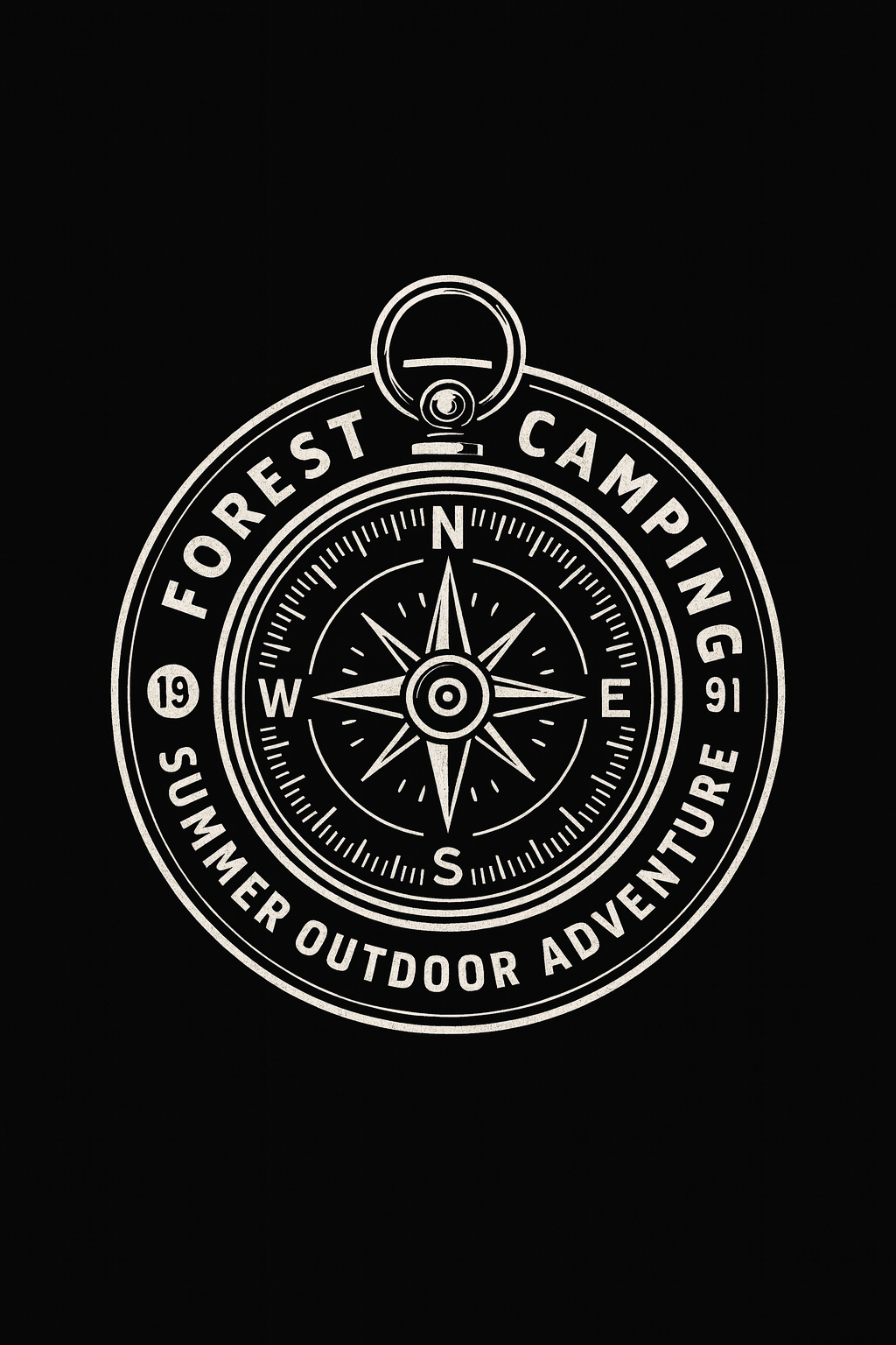Forest Camping Compass Adventure Tee (Black)