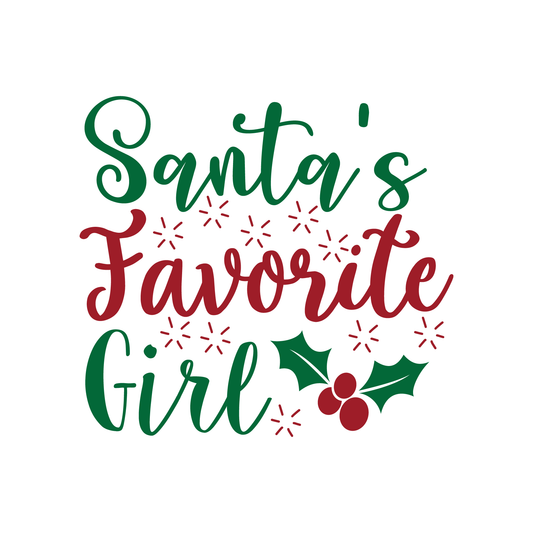 Santa's Favorite Girl T-shirt (White)