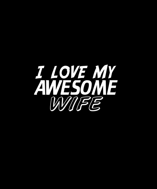 Awesome Wife Love T-shirt (Black)