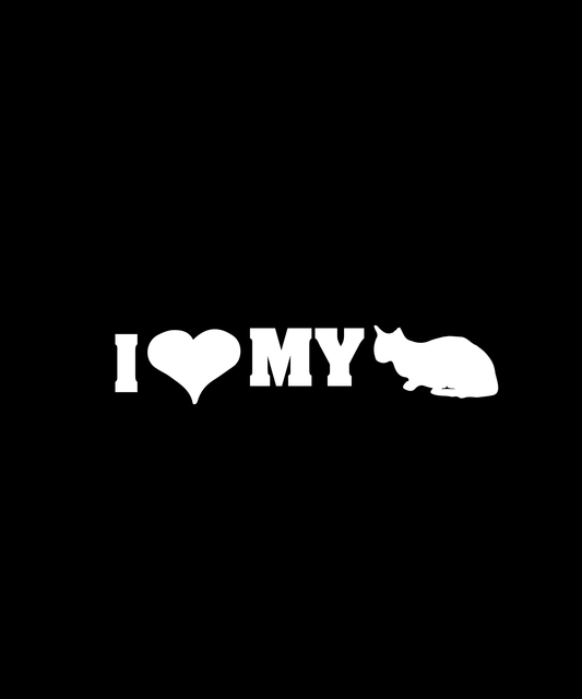 I Love My Cat T-shirt (Black)