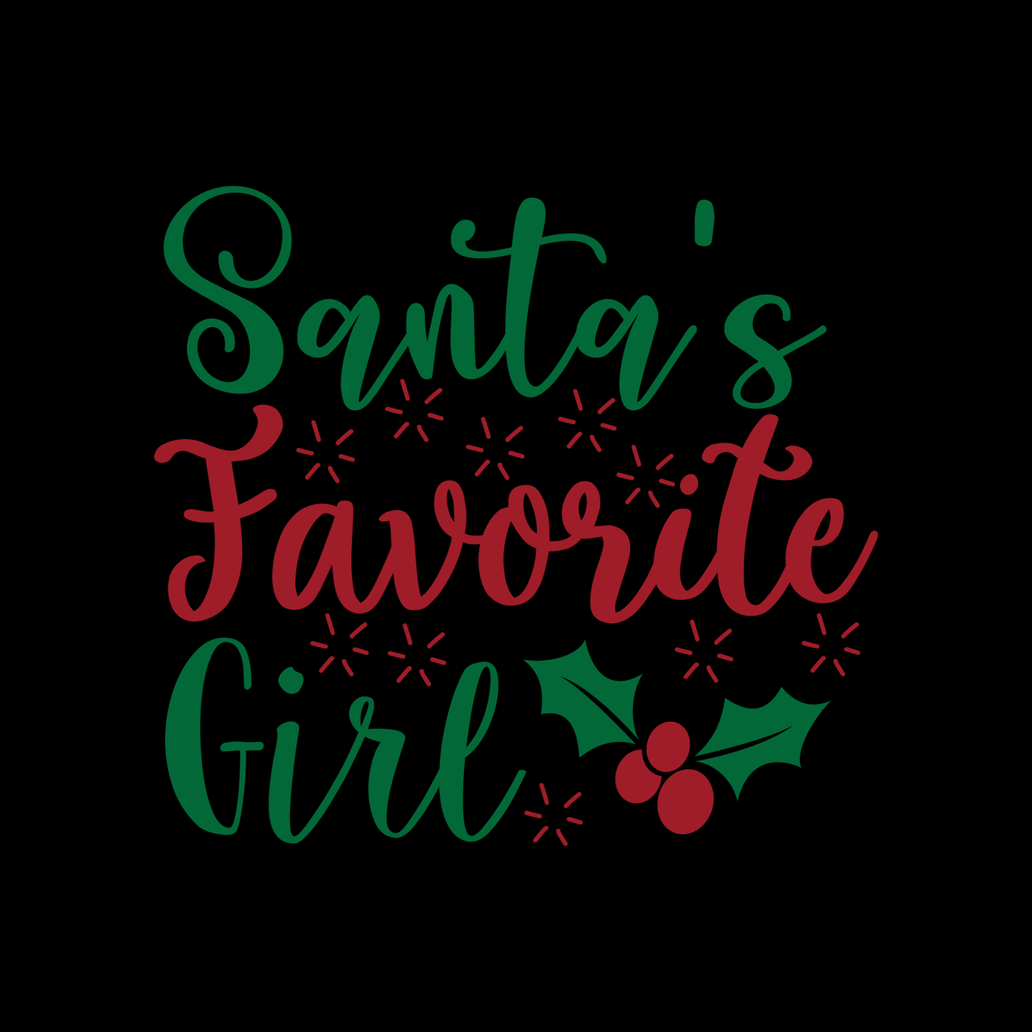 Santa's Favorite Girl T-shirt (White)