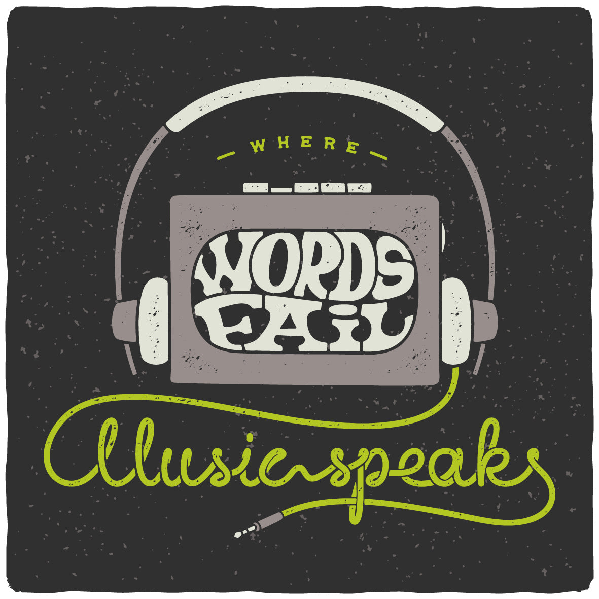 Music Speaks Graphic Tee (Black)