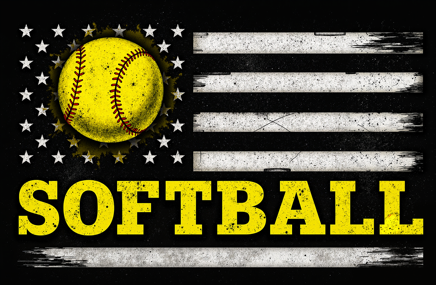 Softball Flag Graphic T-shirt