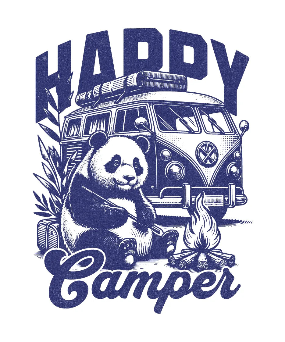 Happy Camper Panda T-shirt