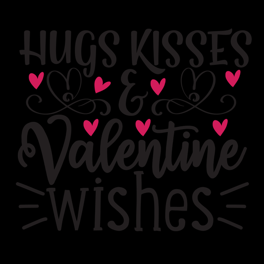 Hugs Kisses & Valentine Wishes- Tee